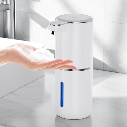 Automatischer Seifenspender von mit Infrarotsensor, 380ml, USB wiederaufladbar, IPX5 wasserdicht für Bad, Küche und Toi