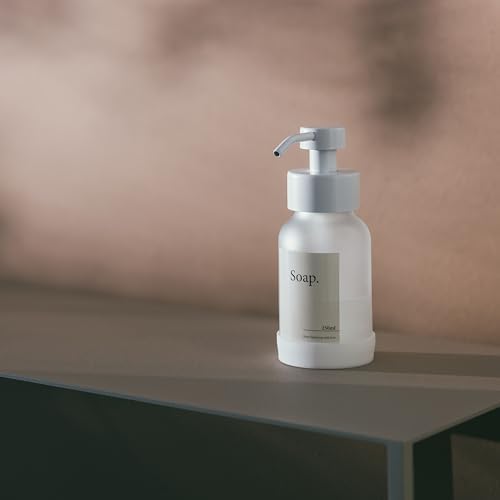 Designfabrik Hamburg | Glas Seifenspender für Bad und Küche | Edelstahl-Pumpspender, modern und elegant | 250ml, Schwarz