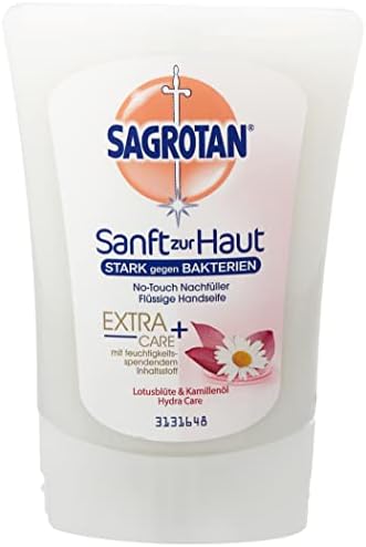 Sagrotan No-Touch Starter-Set – Automatischer Seifenspender mit Kamille für hygienische Reinigung in jedem Bad – 1 x 250