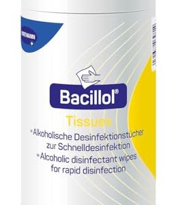 Bacillol Tücher: Schnelle alkoholische Desinfektionstücher für unterwegs, 100 Stück