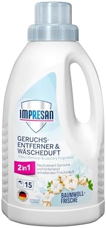 IMPRESAN Geruchsentferner für Textilien | 2in1 Duftneutralisierer mit langanhaltendem Frischeduft | 450ml, ideal für all