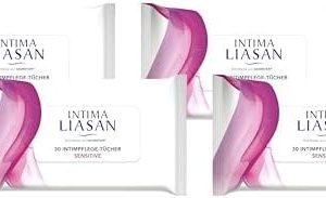 Sagrotan Intima Liasan Intimpflege-Tücher Sensitive, Seifenfrei & Alkoholfrei, 30 Stück für sanfte Pflege unterwegs
