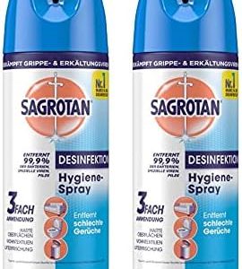Sagrotan Hygiene-Spray 2 x 400 ml - Effektives Desinfektionsspray für Textilien und Oberflächen im Haushalt, praktische