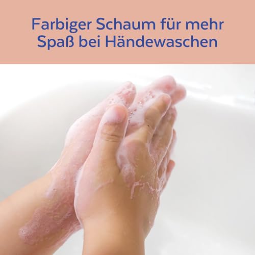Sagrotan Kids Samt-Schaumseife mit Aloe Vera – Paw Patrol Edition für farbenfrohen Spaß im Bad – 6 x 250 ml