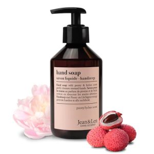 Jean & Len Handseife Pfingstrose & Litschi – Sanfte Reinigung für geschmeidige Hände, 250 ml, vegan & ohne Mikroplastik