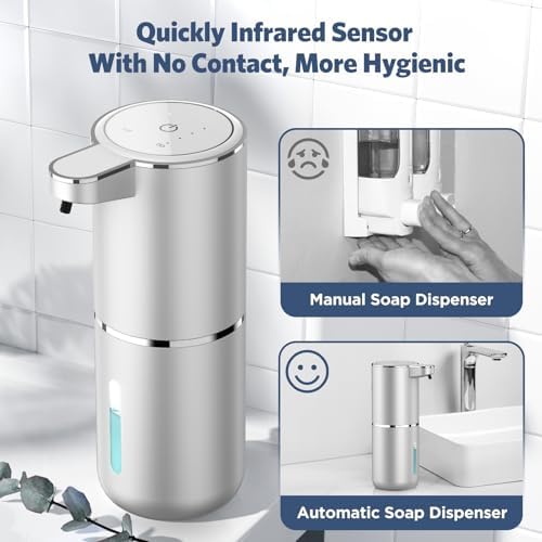 Automatic Seifenspender von Marke - Infrarot Seifenspender 380ml - USB Wiederaufladbar für Küche & Bad