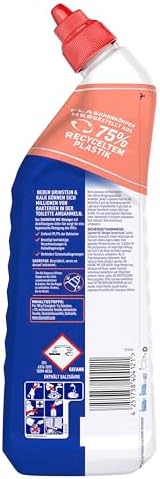 Sagrotan WC-Reiniger Ozeanfrische – 2in1 Reinigungskraft mit Antischmutzfilm für hygienische Frische im Bad – 4 x 750 ml