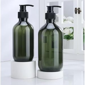 Küchen Seifenspender Set 500ml – Pumpspender für Handseife & Spülmittel, ideal für Küche und Bad (2 Stück, grün)