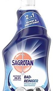 Sagrotan Bad-Reiniger Atlantikfrische – Effektiver Desinfektionsreiniger für eine hygienische Badezimmerreinigung – 1 x