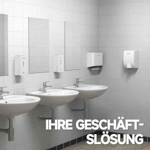 anydry Wandmontierter Manueller Druck-Seifenspender 800 ml, Sichtfenster, einfacher Wechsel, ideal für Haushalt & Gewerb