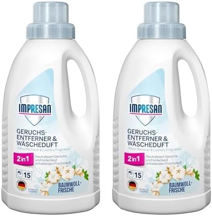 IMPRESAN Geruchsentferner für Textilien | 2in1 Duftneutralisierer mit langanhaltendem Frischeduft | 450ml, ideal für all