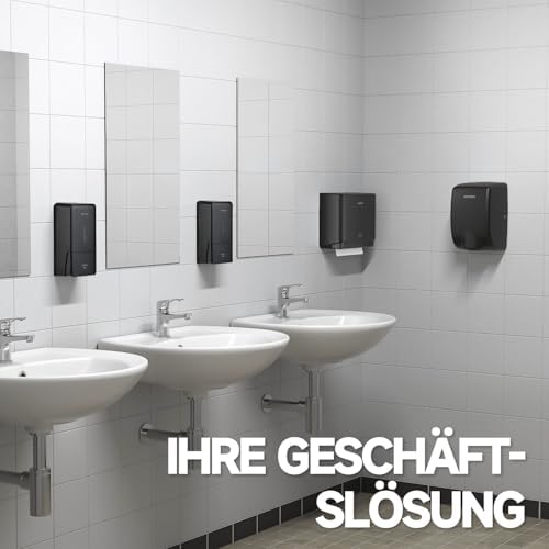 anydry Wandmontierter Manueller Druck-Seifenspender 800 ml, Sichtfenster, einfacher Wechsel, ideal für Haushalt & Gewerb