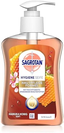 Sagrotan No-Touch Nachfüller Rose und Shea – Sanfte Handseife für den automatischen Seifenspender im Badezimmer – 5 x 25
