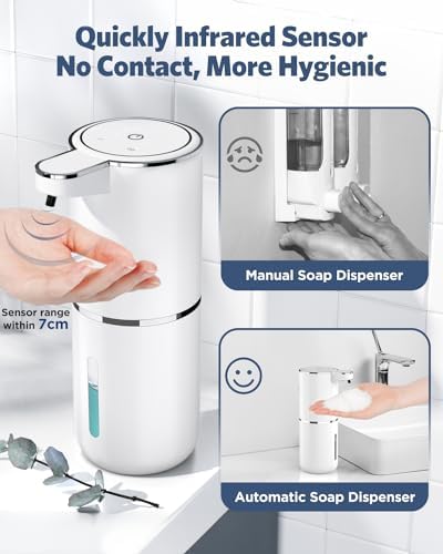 Automatic Seifenspender von Marke - Infrarot Seifenspender 380ml - USB Wiederaufladbar für Küche & Bad