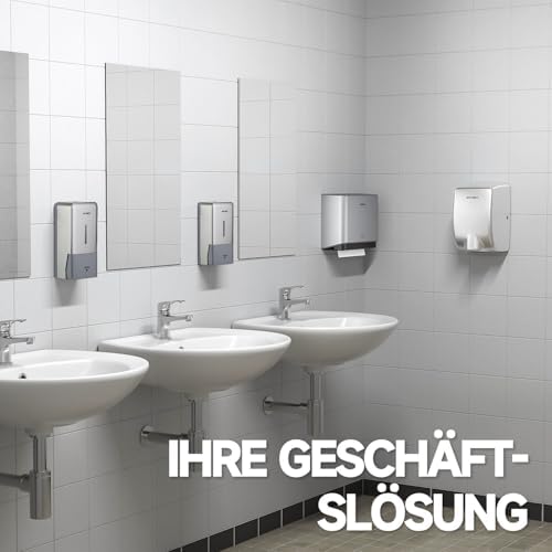 anydry Wandmontierter Manueller Druck-Seifenspender 800 ml, Sichtfenster, einfacher Wechsel, ideal für Haushalt & Gewerb