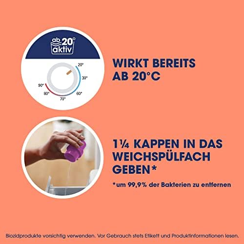 Sagrotan Wäsche-Hygienespüler Sensitiv – Effiziente Desinfektion für frische Wäsche im Vorteilspack (5 x 1,2 l)