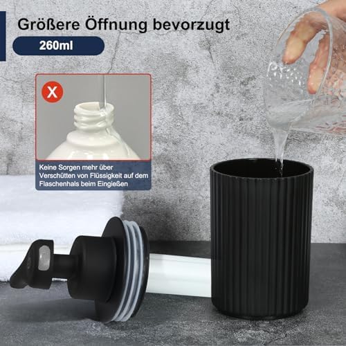 Automatischer Seifenspender Elektrisch mit Sensor - No Touch Seifenspender für Bad, Küche & Büro - USB Schwarz