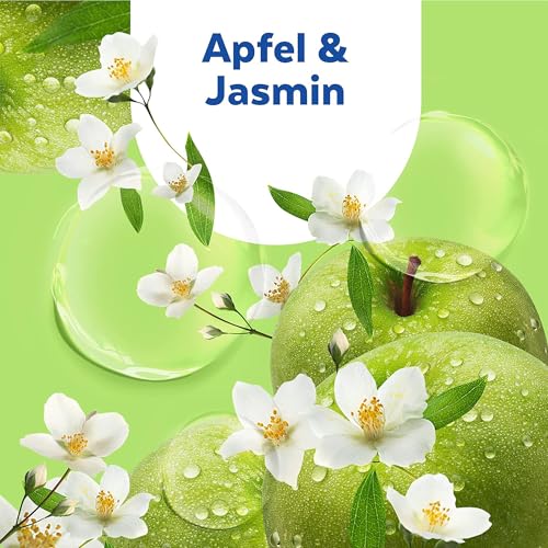 Sagrotan No-Touch Nachfüller für automatischen Seifenspender - Blühende Apfelwiese Duft, 5 x 250 ml Handseife für frisch