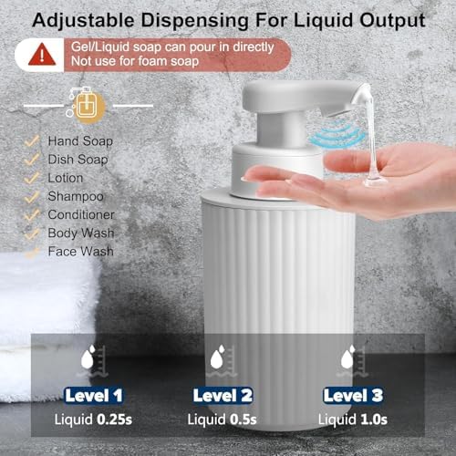 Automatischer Seifenspender Elektrisch mit Sensor - No Touch Seifenspender für Bad, Küche & Büro - USB Schwarz