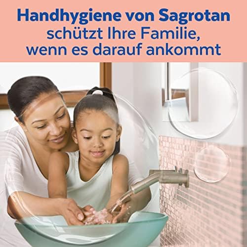 Sagrotan No-Touch Nachfüller Rose und Shea – Sanfte Handseife für den automatischen Seifenspender im Badezimmer – 5 x 25