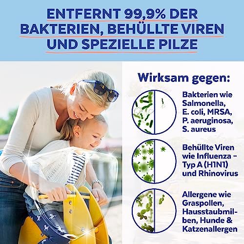 Sagrotan Hygienereinigungstücher – Effektive Desinfektion für hohe Hygieneansprüche – 5 x 60 Tücher in praktischer Verpa