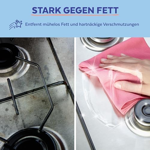 Sagrotan Küchen-Allzweck-Reiniger Zitrone – 2in1 Desinfektionsmittel für hygienische Küchenflächen – 4 x 750 ml Sprühfla