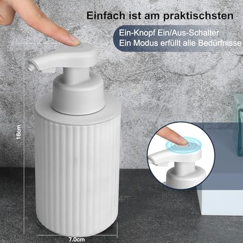 Automatischer Seifenspender Elektrisch mit Sensor - No Touch Seifenspender für Bad, Küche & Büro - USB Schwarz